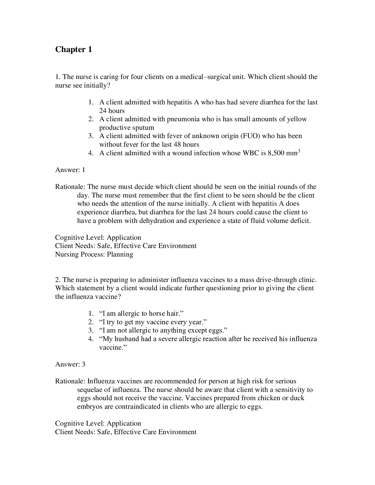 Preview image for Test Bank for Medical-Surgical Nursing Critical Thinking in Client Care,4th Edition Priscilla LeMon